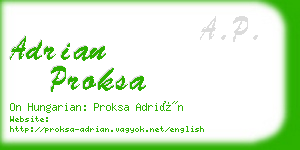 adrian proksa business card